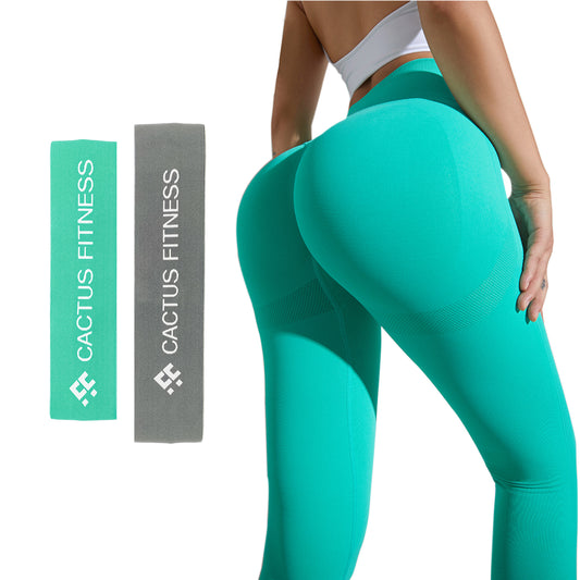 CACTUS FITNESS Resistance Non Slip Intermediate Power Bands Set 2pcs for Hips, Thighs,Legs,Butt,Glutes for Men and Women