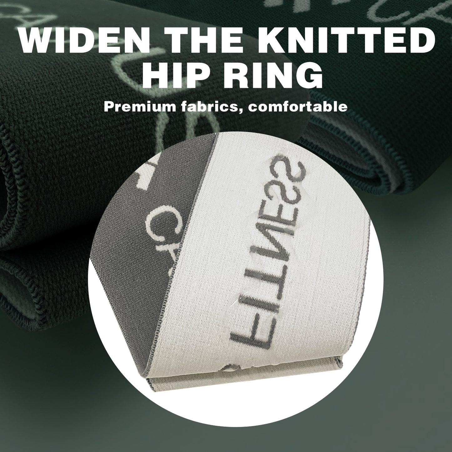 CACTUS FITNESS Resistance Non Slip Intermediate Power Bands Set 2pcs for Hips, Thighs,Legs,Butt,Glutes for Men and Women