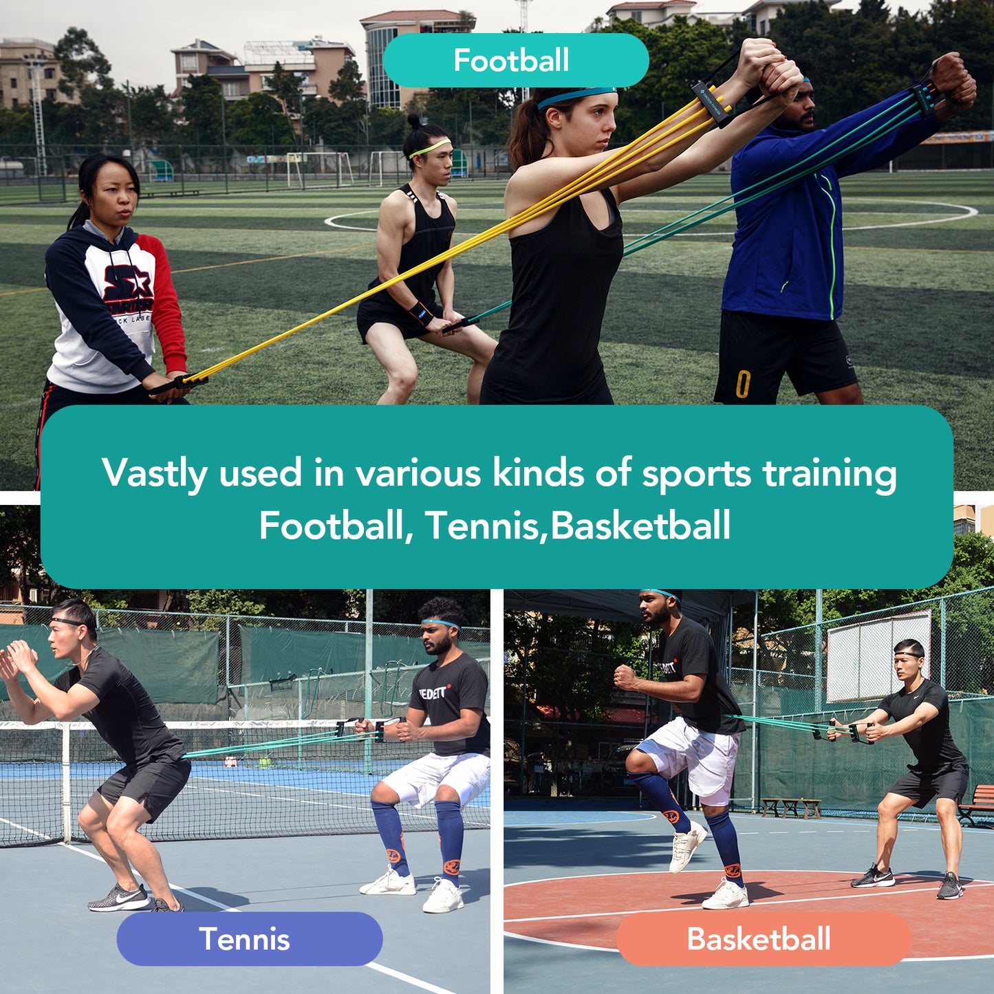 CACTUS FITNESS Latex Resistance Bands With Handles set wtih Door Anchor Foot Straps for Chest Arms Legs Full Body Work Out for Men And Women