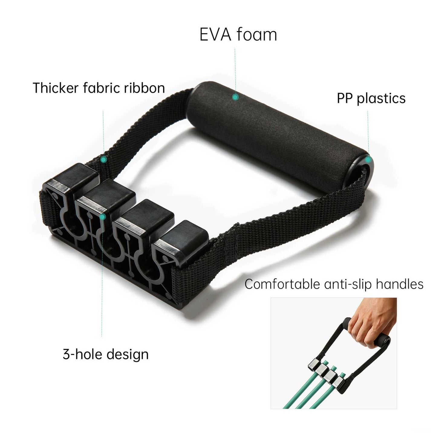 CACTUS FITNESS Latex Resistance Bands With Handles set wtih Door Anchor Foot Straps for Chest Arms Legs Full Body Work Out for Men And Women