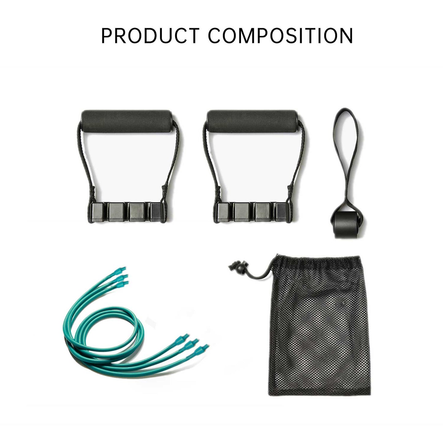 CACTUS FITNESS Latex Resistance Bands With Handles set wtih Door Anchor Foot Straps for Chest Arms Legs Full Body Work Out for Men And Women